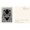 Plakat Linoleumstryk Marvel Black Panther Helmet